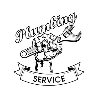 Plumbing concept logo