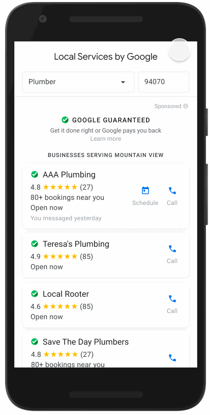 Helping plumbing businesses with Google Local Service Ads
