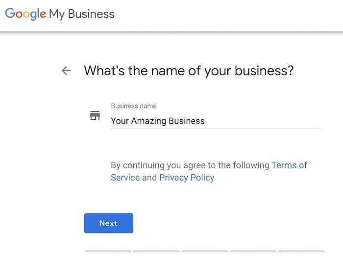 Name of your business