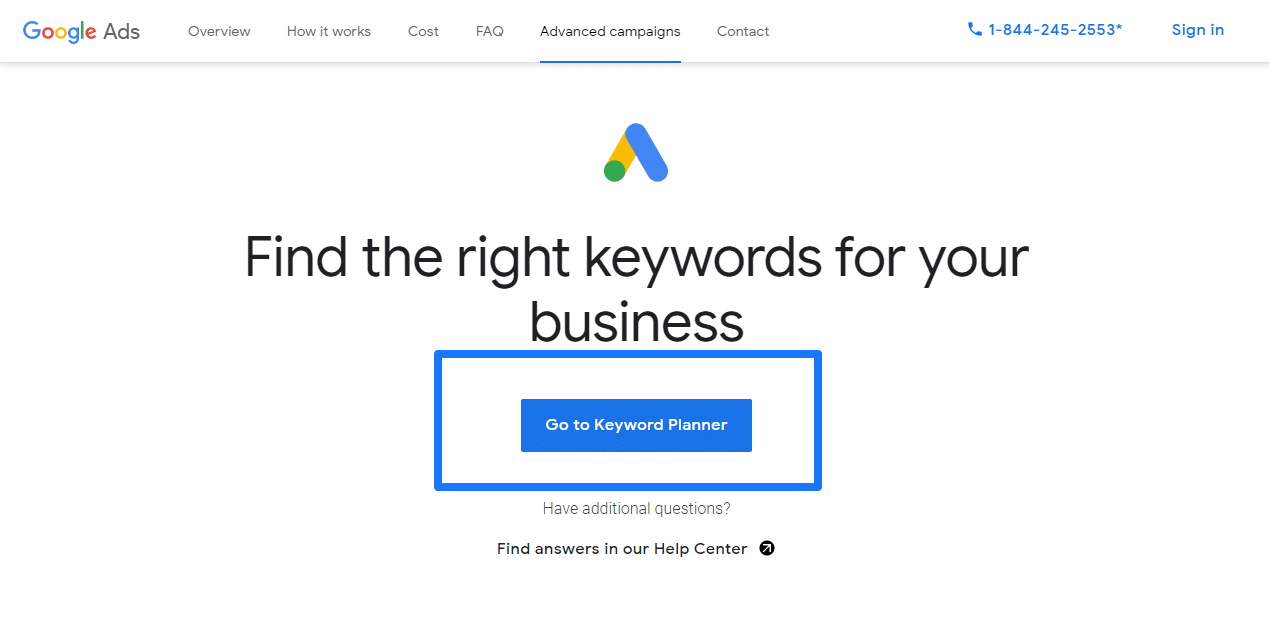 right keywords for your business