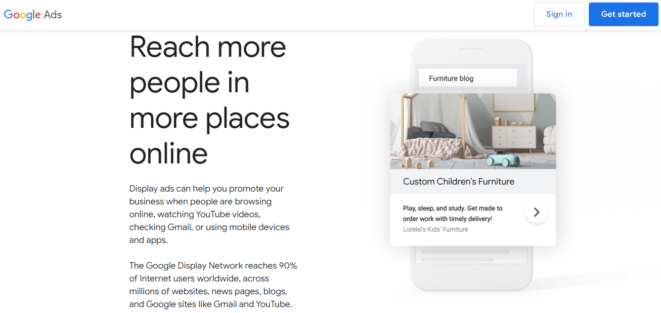 Google Display Ads website