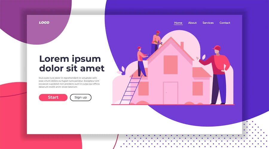 Roofing landing page